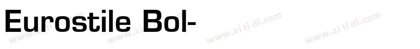 Eurostile Bol字体转换